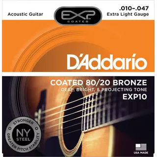 Encordado Daddario Exp10 80/20 Bronce 010 - 047 G Acustica