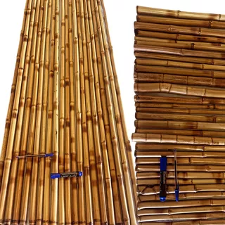 12un Bambu Natural Tratado Ecologicamente, 1,90 Mts 