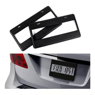 2pzs Porta Placas Personalizable Alfanumerico Marco Ancho 