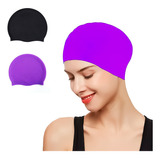 Gorro De Natación De Silicona Sin Costuras Unisex Adulto Nue