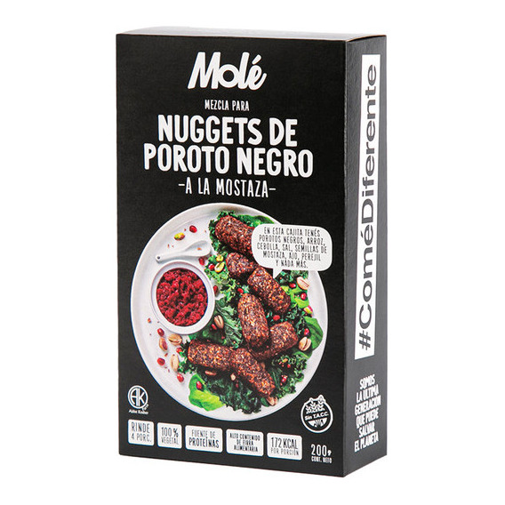 Premezcla Para Nuggets De Poroto Negro Con Mostaza Mole 200g