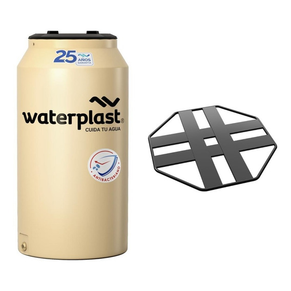 Tanque Tricapa Ultradelgado 500l Waterplast + Base Reforzada