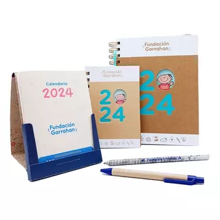 Combo Regalos Agenda Calendario 2024 - Fundación Garrahan -e