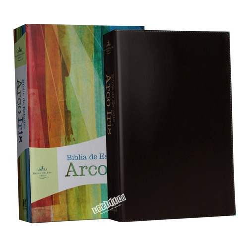 Biblia De Estudio Arcoiris Rvr1960 (chocolate Símil Piel)