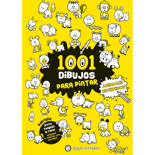 1001 Dibujos Para Pintar - Animales Divertidos, de Equipo Editorial Guadal. Editorial El Gato de Hojalata, tapa blanda en español, 2020