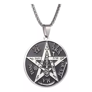 Pingente Colar Tetragrammaton Tetragramaton Aço Inox Stlr01