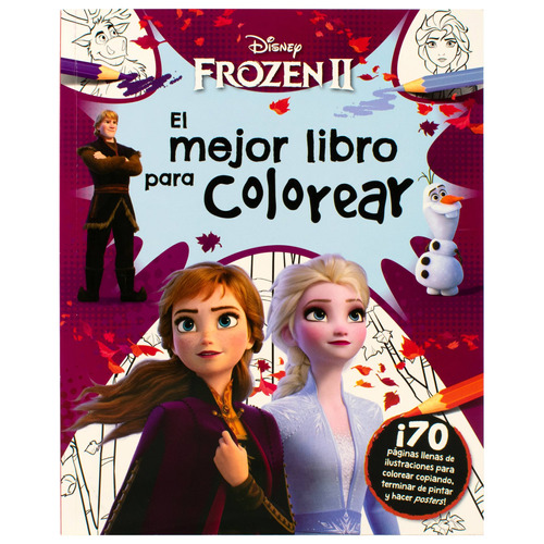 Libro con actividades para colorear: Disney Frozen II, de Varios autores. Editorial Silver Dolphin (en español), tapa blanda en español, 2022