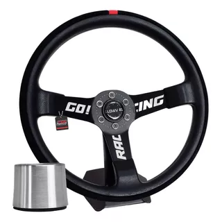 Volante Lowv Grc Camurça Tarja Vermelha + Cubo Troller