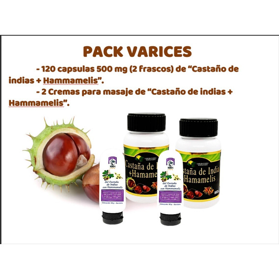 Pack Varices/ Capsulas Y Loción Castaña De Indias+hammamelis
