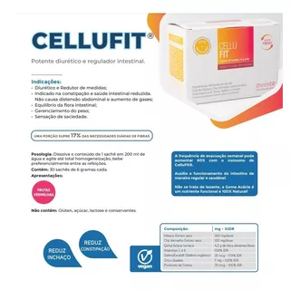 Cellufit 30 Sachês Divinitè Sabor Frutos Vermelhos