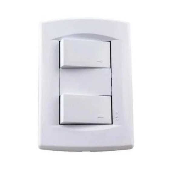 Llave De Luz Armada Life Blanco Puro Sica 2 Modulos