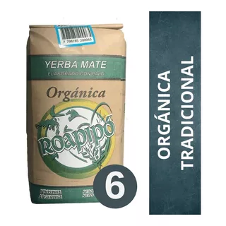 Yerba Mate Orgánica Roapipó Tradicional 6 X 1 Kilo Roapipó Orgánica - Tradicional - Papel