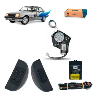 Kit Vidro Elétrico Chevette Com Quebra Vento Sensorizado