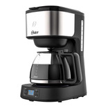 Cafetera Oster BVSTDC10SS automática negra y plateada de filtro 220V