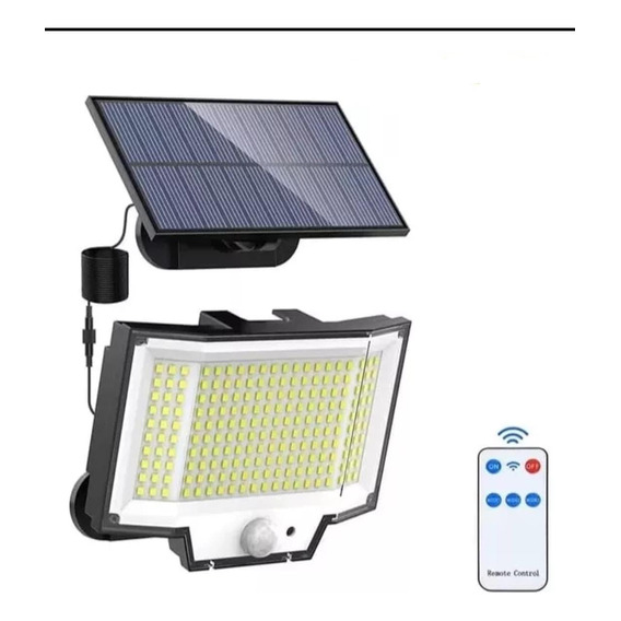 Luz Solar 200 Led Para Exteriores Con Sensor De Movimiento 