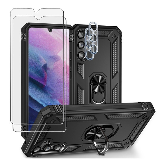 Funda para galaxy M14 5g uso rudo + 2 micas + 2 lentes