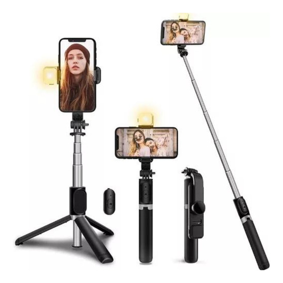 Palo Selfie Trípode Bluetooth Recargable 104 Cm 3 Tonos Luz