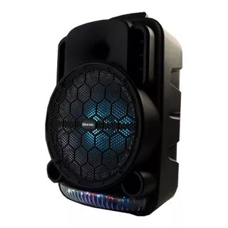 Bafle Bocina 12  Bluetooth/usb/sd Con Micrófono Y Luz Led Color Negro
