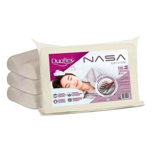 Almohada Duoflex Nasa cervical inteligente 68cm x blanca
