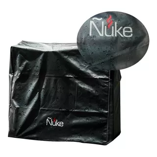 Funda Cubre Parrilla Delta Ñuke, Lona Impermeable Premium Color Negro