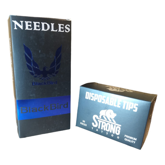 50 Agujas 50 Tips Descartables Surtido Tattoo Kaiserstore