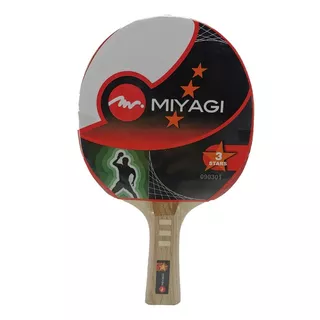 Raqueta De Ping Pong Miyagi 90303  Negra Y Roja An (anatómico)