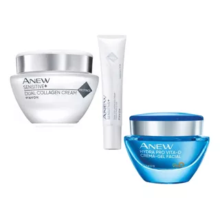 Set Cremas Facial Anew Sensitive Collagen + Pro Vita-d Avon