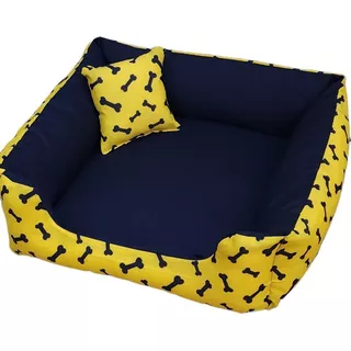 Cama Pra Cachorro Gato Caminha Pet De Cachorro 60x60 Cor Amarelo E Preto