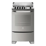 Cocina Electrolux 56GXQ a gas/eléctrica 4 hornallas  acero inoxidable 220V puerta con visor 59.3L