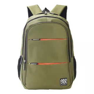 Mochila Wanderlust Unisex Deportiva Urban Mode Portanotebook Color Verde