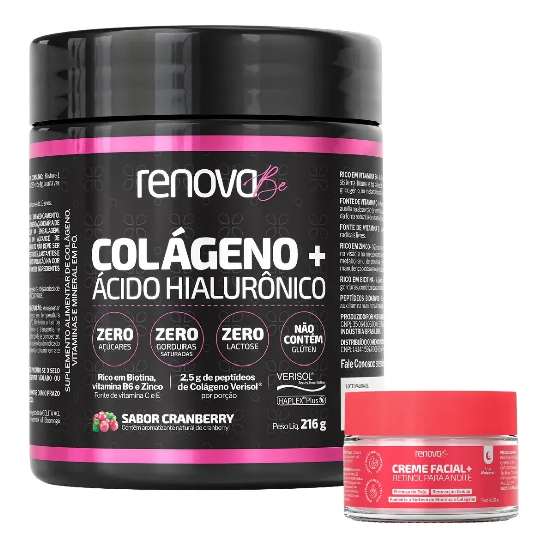 Colágeno Renova Be com Verisol e Ácido Hialurônico (Cranberry - Oxicoco)
