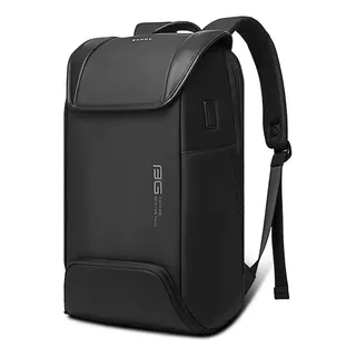 Mochila Bange Candado Contra Agua Usb Laptop Viaje Premium Color Negro