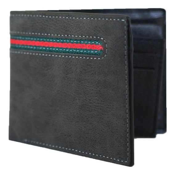 Billetera De Hombre Con Cinta Simil Cuero Arpelli Color Negro