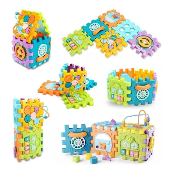 Cubo Armable Juguete Didáctico De Encastre Musical Zippytoys