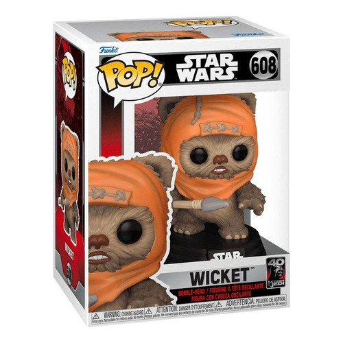 Figura De Accion Wicket 608 Star Wars Funko Pop 