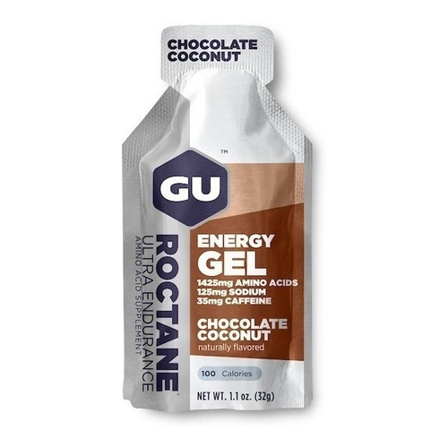 Suplemento en gel GU  Roctane Energy Gel sabor chocolate coconut en sachet de 32g pack x 24 u