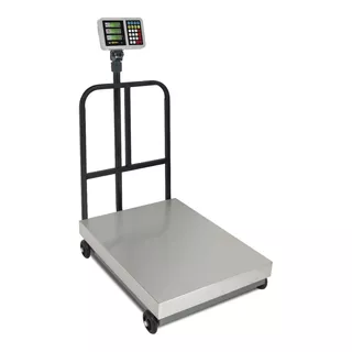 Báscula Industrial Digital Rhino Bp600 600kg Con Mástil 100v Gris 80 cm X 60 cm Precisión 100g