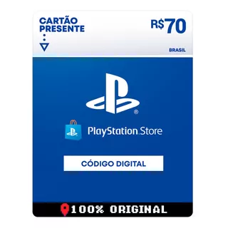Cartão Card Playstation Store 70 Reais Psn Plus Ps4 Ps5 Br