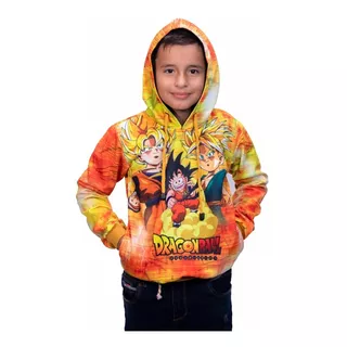 Buzo Niño Sublimado 3d Unisex Dragon Ball  Ref. 307