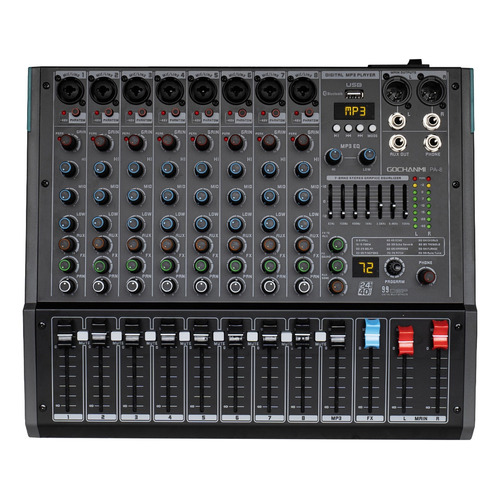 Mezclador Gc Pa8  Audio 8 Canales Mixer Dj Consola 99 Dsp