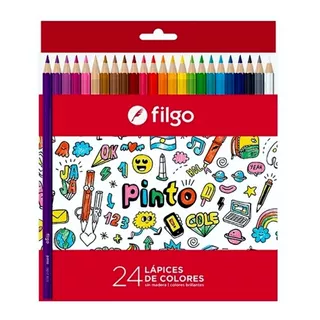 Lapiz Lapices Filgo Sigma Color Caja X 24 Colores Largos Color No Aplica