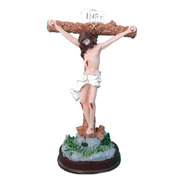 Crucifixo Jesus Crucificado De Mesa 23 Cm Em Resina