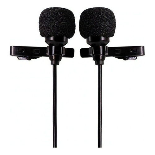 Micrófono Lavalier Dual Armic 1.5m Ulanzi Color Negro