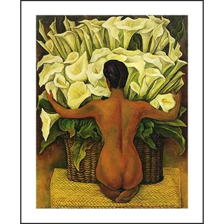 Lamina Fine Art Desnudo Con Calas Diego Rivera 50x60