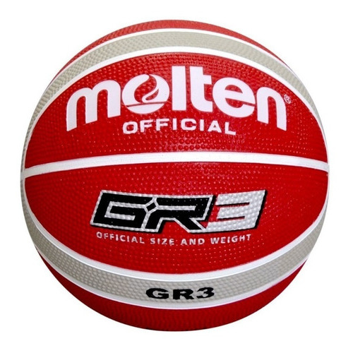 Pelota Basquet N° 3 Molten Gr3 Infantil Basket Mini Pre-mini Color Rojo