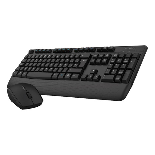 Combo 2 En 1 Acteck Teclado Mouse Inalámbrico Mk465 Color del mouse Negro Color del teclado Negro