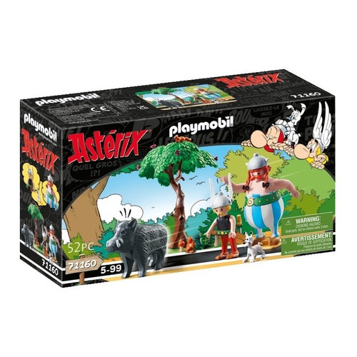 Figura Para Armar Playmobil Astérix La Caza Del Jabalí 52 Pc