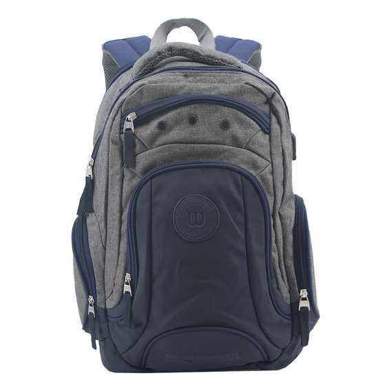 Mochila Wilson 65.11084 color azul oscuro diseño lisa 35L