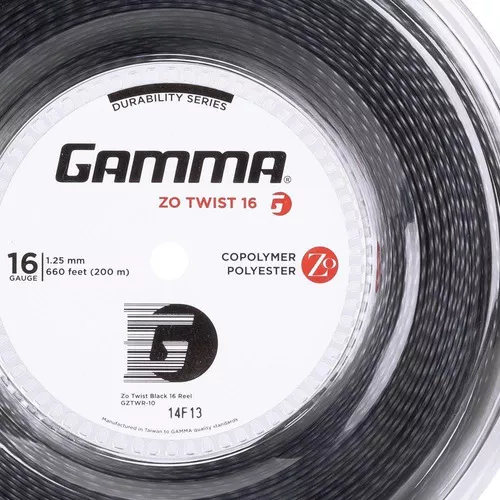 Corda Gamma Twist 16l 1.25mm Preta Rolo Com 200 Metros