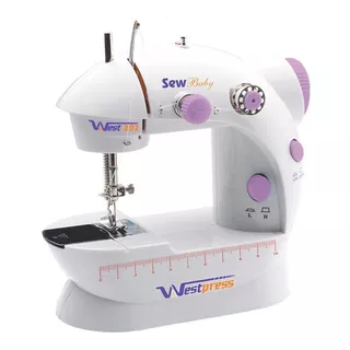 Mini Máquina De Costura Westpress West-202 Portátil Branca 110v